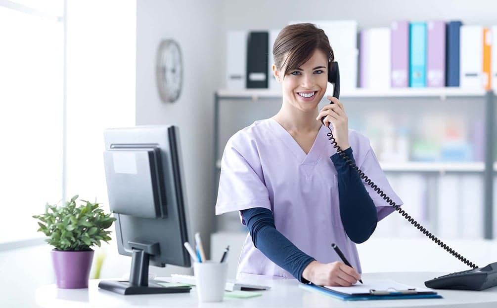 Staff being trained on phone calls